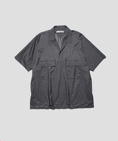 AFTERHOURS / アフターアワーズ】OPEN COLLAR SHIRT S/S PO