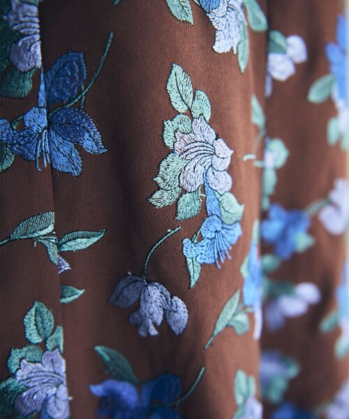 GRACE CONTINENTAL フラワー刺繍 フレアスカート 38 花柄 フラワー刺繍フレアスカート / GRACE CONTINENTAL | GRACE