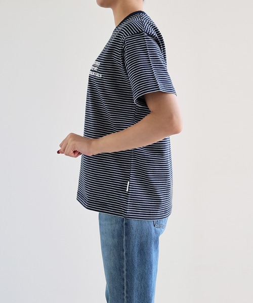 ANME tシャツ 半袖 「新サイズ追加」ANMEエンブロイダリーロゴボーダー