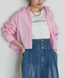 ZOZO限定カラー】ストライプクロップドシャツ（シャツ/ブラウス