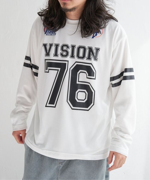 STARTEXCEEDEND ロンＴ メッシュ切替 ストリート オーバーサイズ VISION STREET WEAR tシャツ 「2点セット」VISION ビジョン