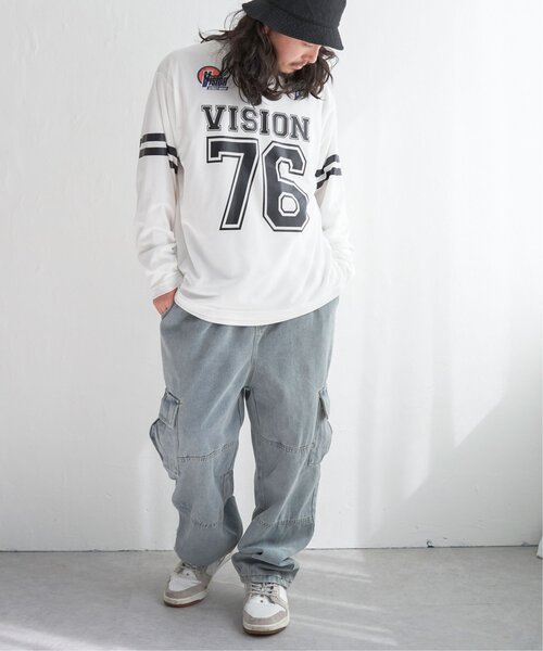 STARTEXCEEDEND ロンＴ メッシュ切替 ストリート オーバーサイズ VISION STREET WEAR tシャツ 「2点セット」VISION ビジョン