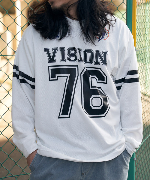 STARTEXCEEDEND ロンT メッシュ切替 ストリート オーバーサイズ VISION STREET WEAR tシャツ 「2点セット」VISION ビジョン
