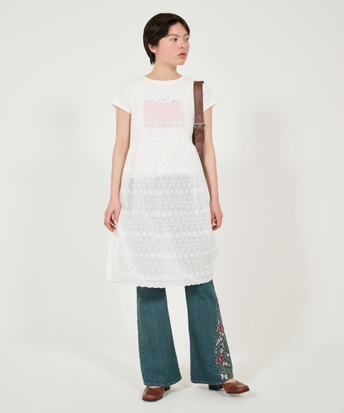 TINA:JOJUN ピンク ノースリーブ ワンピース TINA:JOJUN ピンク ノースリーブ ワンピース