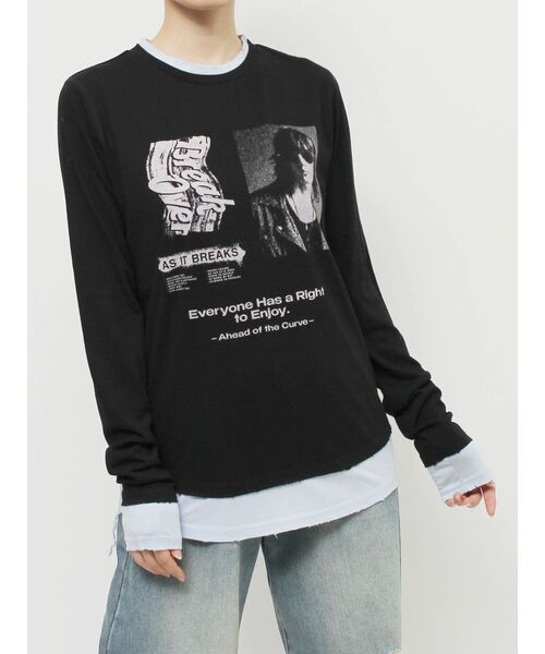 jouetie ストロベリーギャザーフィットロングTシャツ jouetie（ジュエティ）の「ストロベリーギャザーフィットロングT