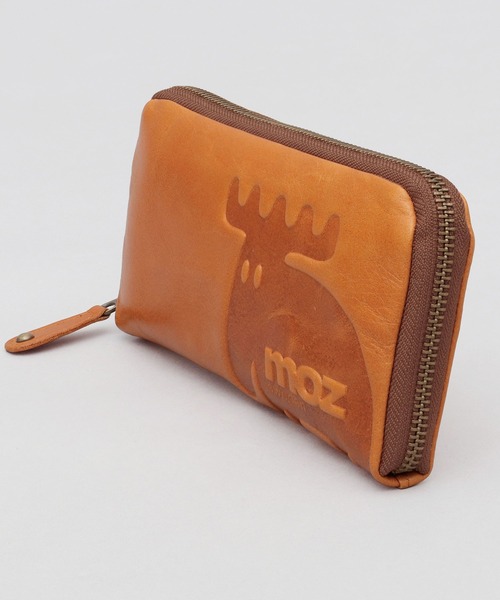 moz 財布 本革 ムラ染 ソフトレザー ラウンドジップ ロング
