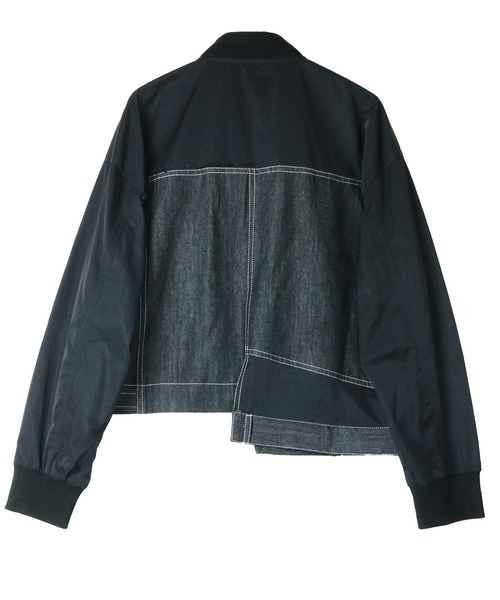 AULA AILA デニム切り替えブルゾン 黒 AULA AILA（アウラ アイラ