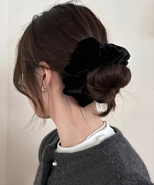 シュシュ 「 ammy. / エイミードット 」 ベロア ビッグ : ZOZOTOWN