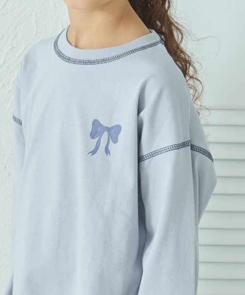 pairmanon（ペアマノン） tシャツ 配色ステッチ ワンポイント プリント