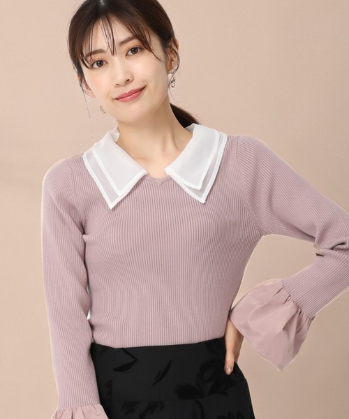 MISCH MASCH（ミッシュマッシュ） ニット セーター シアーダブル衿2way