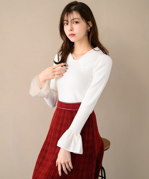 MISCH MASCH（ミッシュマッシュ） ニット セーター シアーダブル衿2way