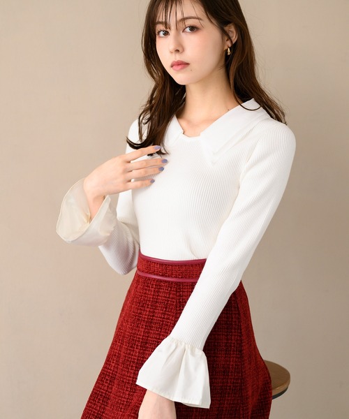 MISCH MASCH（ミッシュマッシュ） ニット セーター シアーダブル衿2way