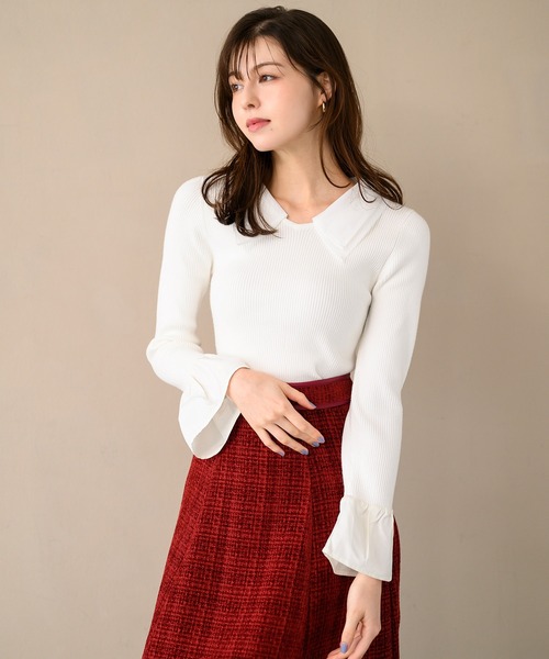 MISCH MASCH（ミッシュマッシュ） ニット セーター シアーダブル衿2way