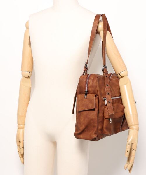 SAMO ONDOH】pocket mug bag L☆vintage brown☆韓国人気 (SAMO