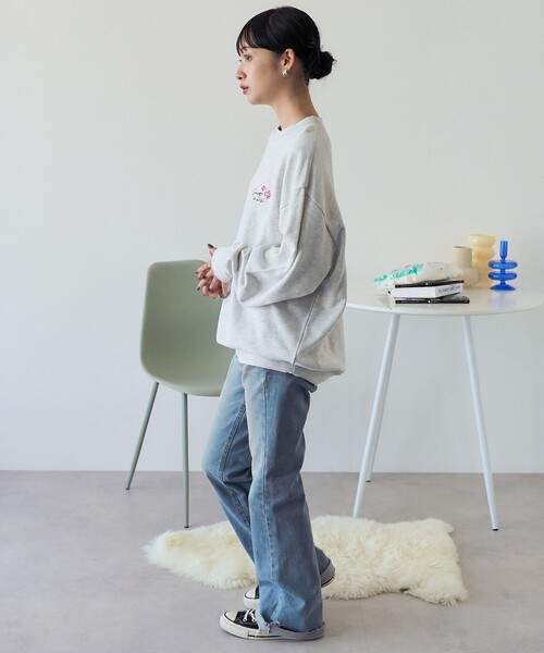 SNACK KGL SPIKEトレーナー　スウェット　長袖　白 FREAK'S STORE トレーナー スウェット カラフル チェーン