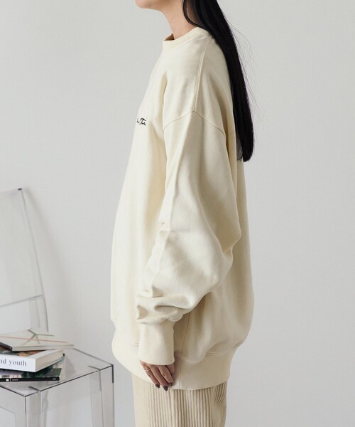 ニット セーター チェーンステッチ風　ロゴニット レディース アルファベットロゴニット（ニット/セーター） | ZAMPA（ザンパ