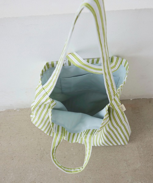 エウエエリス　2wayバッグ EFOLE トートバッグ Stripe 2way tote shoulderbag/ストライプ