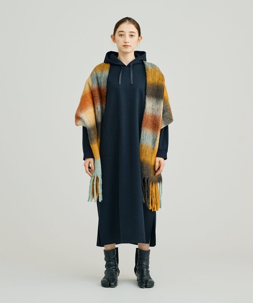 J.PRESS YORK STREET ワンピース 「WOMEN」NEEDLE JERSEY フード付き
