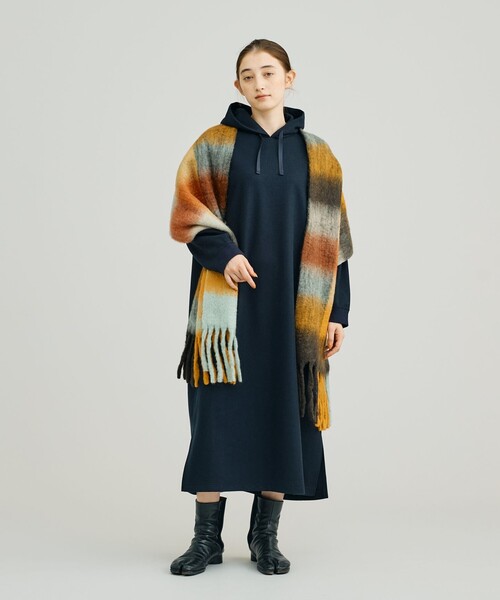 J.PRESS YORK STREET ワンピース 「WOMEN」NEEDLE JERSEY フード付き