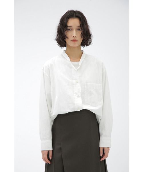 ブラウス シャツ SIMPLE STRIPE COTTON レディース