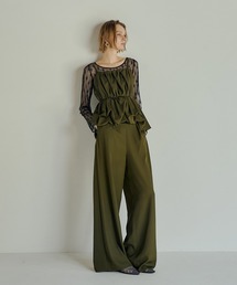 et.UNiVER ♥ パンツドレスセットアップ　ブラック　オマケ付き et.UNiVER パンツドレス Big collar setup : ZOZOTOWN Yahoo!店