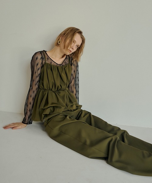 et.UNiVER パンツドレス et.UNiVER パンツドレス Standout collar all-in-pants