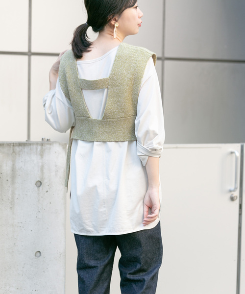 「KBF+」 コンビワンピース ONE イエロー レディース_画像6