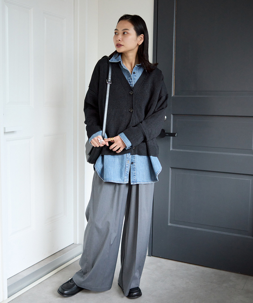 JOURNAL STANDARD カーディガン ペーパーヤーンルーズ