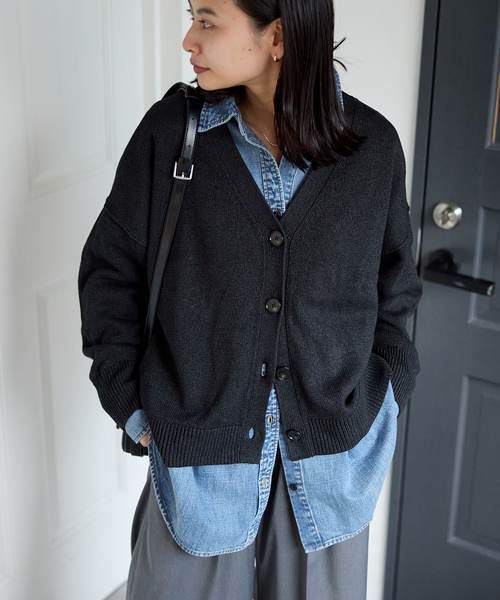 【23SS】JOURNAL STANDARD ペーパーヤーンVネックカーディガン 23SS】JOURNAL STANDARD ペーパーヤーンVネックカーディガン