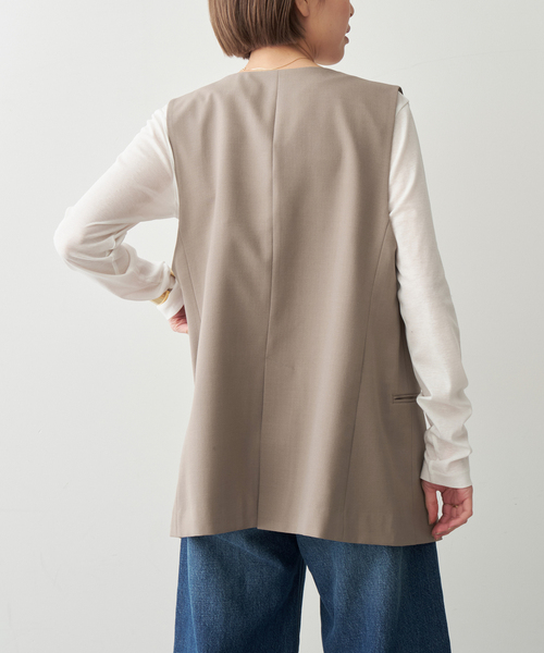 Spick & Span ジレ　新品 ≪追加≫PEカルゼVカラージレ（ジレ）｜Spick and Span