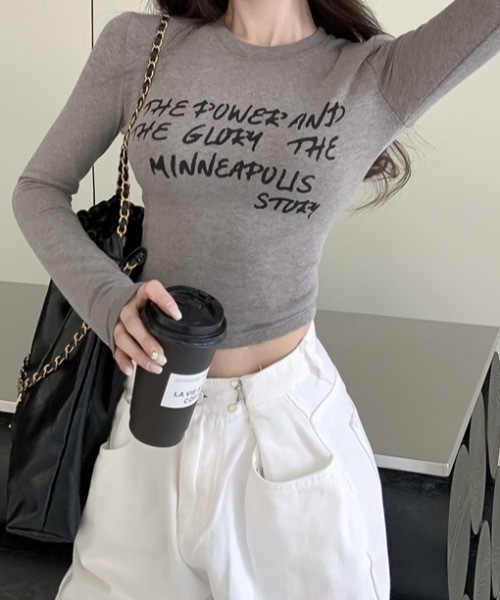 tシャツ ショート丈 プリント ロンT レディース : ZOZOTOWN Yahoo!店
