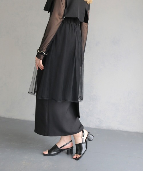 &g'aime ワンピース 「＆g'aime」ケープレイヤードワンピース