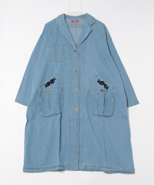 カーディガン 「チャイハネ」カシュデニムロングカーディガン レディース チャイハネ カーディガン 「チャイハネ」カシュデニムロング
