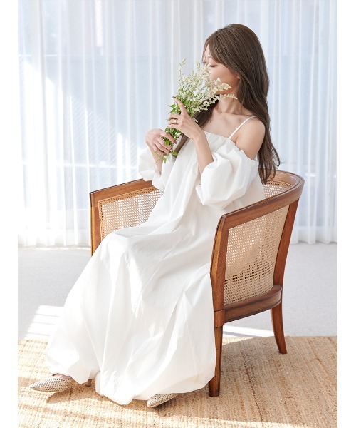 Stylevoice for xxx 2WAYバルーンスリーブ　ワンピース　BK kanna × Stylevoice for xxx Vol.2 春気分高まる”全方位”美人