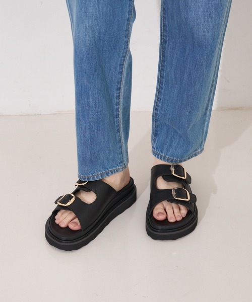 MOHI ＭＯＨＩワイドバックルサンダル MOHI サンダル 「MOHI（モヒ）」バックルベルトサンダル