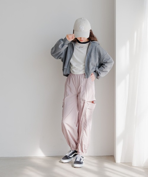 GLOBAL WORK（グローバルワーク） パーカー ピグメント裏毛ZIPパーカー