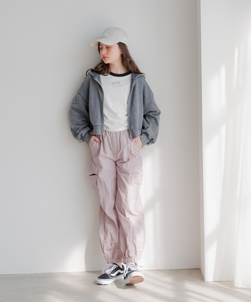 GLOBAL WORK（グローバルワーク） パーカー ピグメント裏毛ZIPパーカー