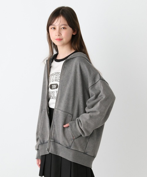 GLOBAL WORK（グローバルワーク） パーカー ピグメント裏毛ZIPパーカー