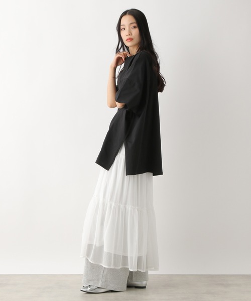 レア✴︎定価35,200円 新品 ADORE スパンツイルバイカラースカート バイカラープリーツフレアスカート | Sybilla (Women)/シビラ