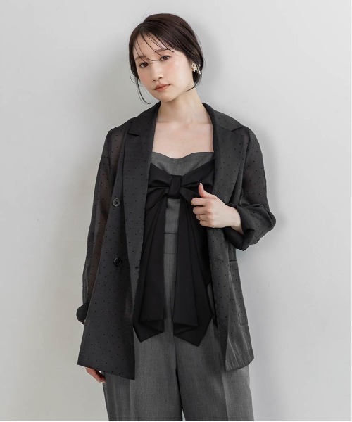 RANDA ダブルブレストシアージャケット セール】ダブルブレストシアージャケット（ブルゾン）｜RANDA