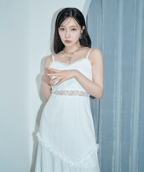 ANDGEEBEE（アンジービー） ワンピース イレヘムレースキャミワンピ 