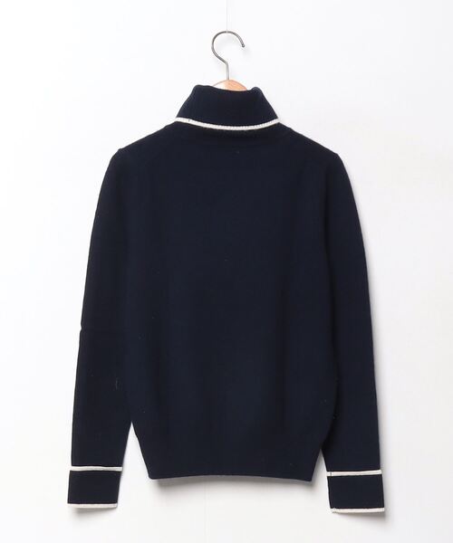 「OLD ENGLAND」 タートルネックニット 36 ネイビー レディース_画像2