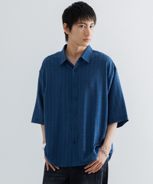 【shorさま専用】【新品・未使用】ハーフスリーブトップ 0624【ブラック】 SINSS シャツ Check sheer HS shirt / チェックシアーハーフ