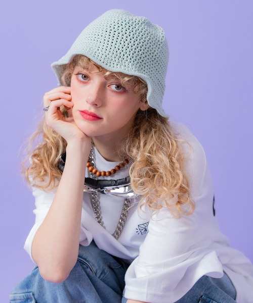 帽子 ハット レディース an meets zakka 変形ワイヤーサマーニット