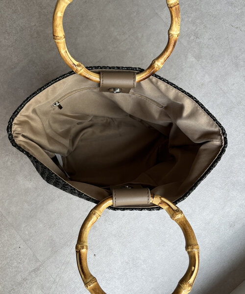 Chez toi トートバッグ バンブーハンドルバケツトート