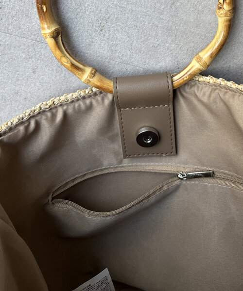 Chez toi トートバッグ バンブーハンドルバケツトート