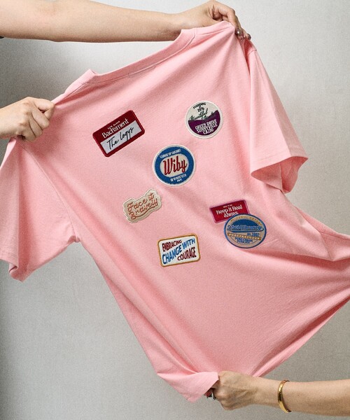 FREAK'S STORE tシャツ ワッペンロゴTシャツ レディース