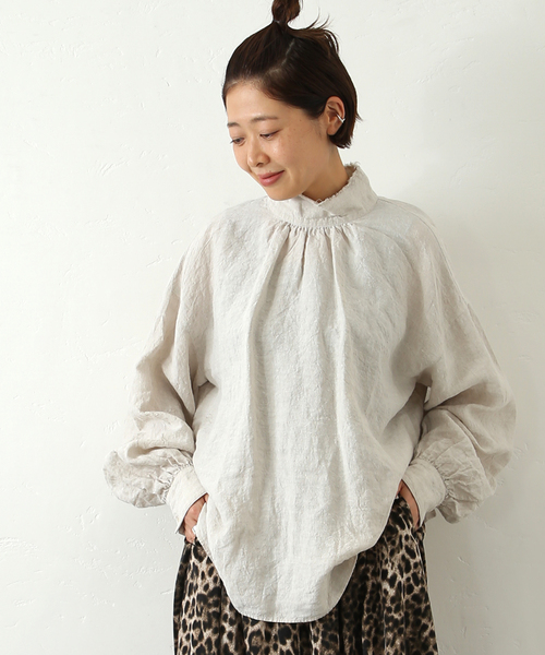 「JOURNAL STANDARD LUXE」 長袖ブラウス - ベージュ レディース JOURNAL STANDARD LUXE 「JOURNAL LUXE」 長袖ブラウス FREE