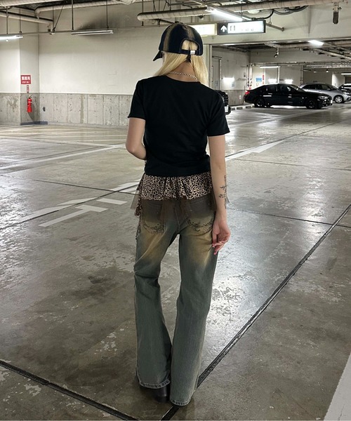 sedacle girl（セダクルガール） ベルト レオパード巻きスカート