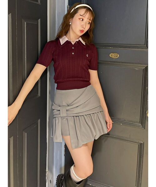 dazzlin スカート ナナメリボンミニスカート : ZOZOTOWN Yahoo